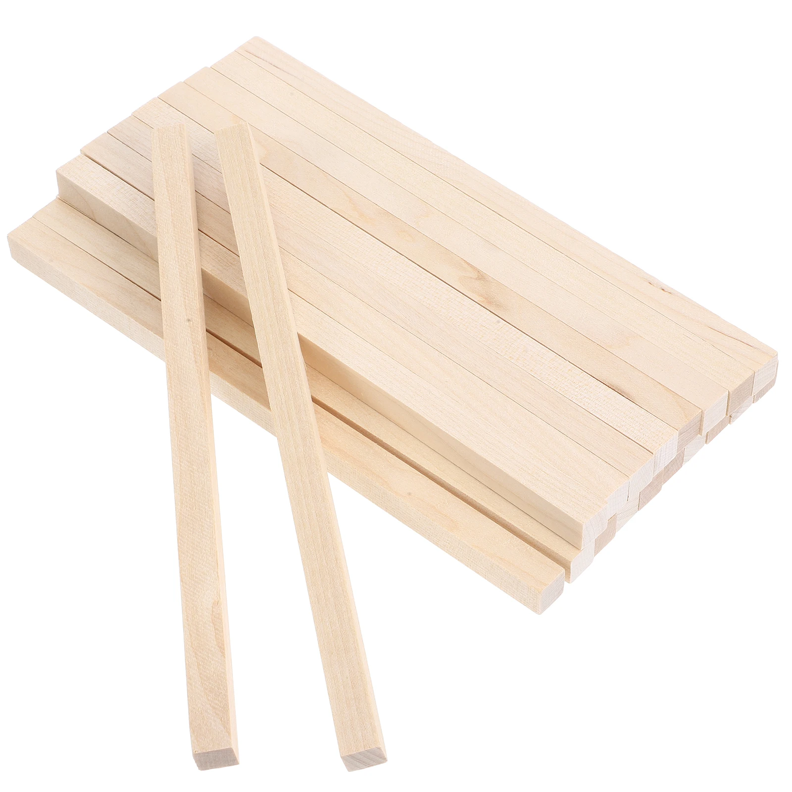 

20pcs Sticks Unpainted Wooden Square Sticks Dowel Rods for Crafts DIY Basswoodsquare Tiered Cakes Plant Stakes