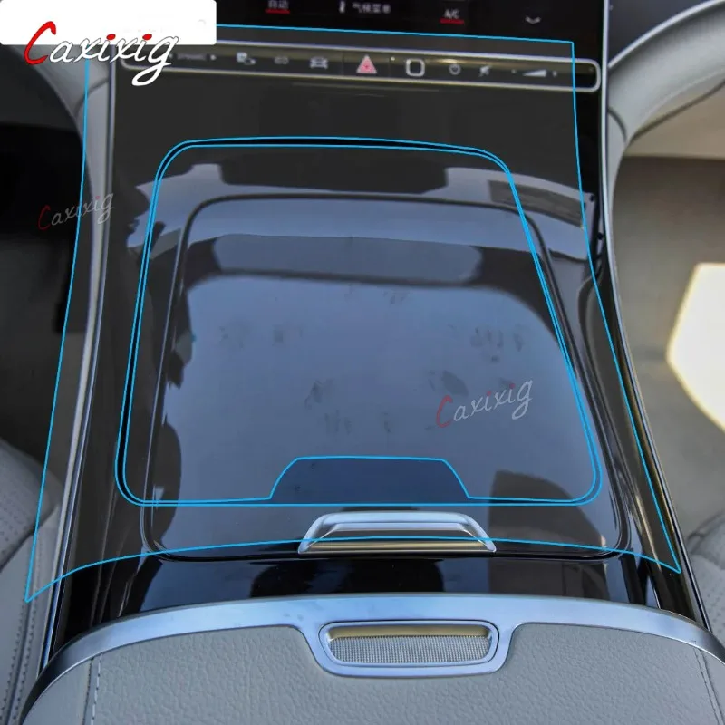 For Mercedes Benz EQE 2023 Center console shift screen TPU protective film Scratch proof film Auto interior Sticker Accessories