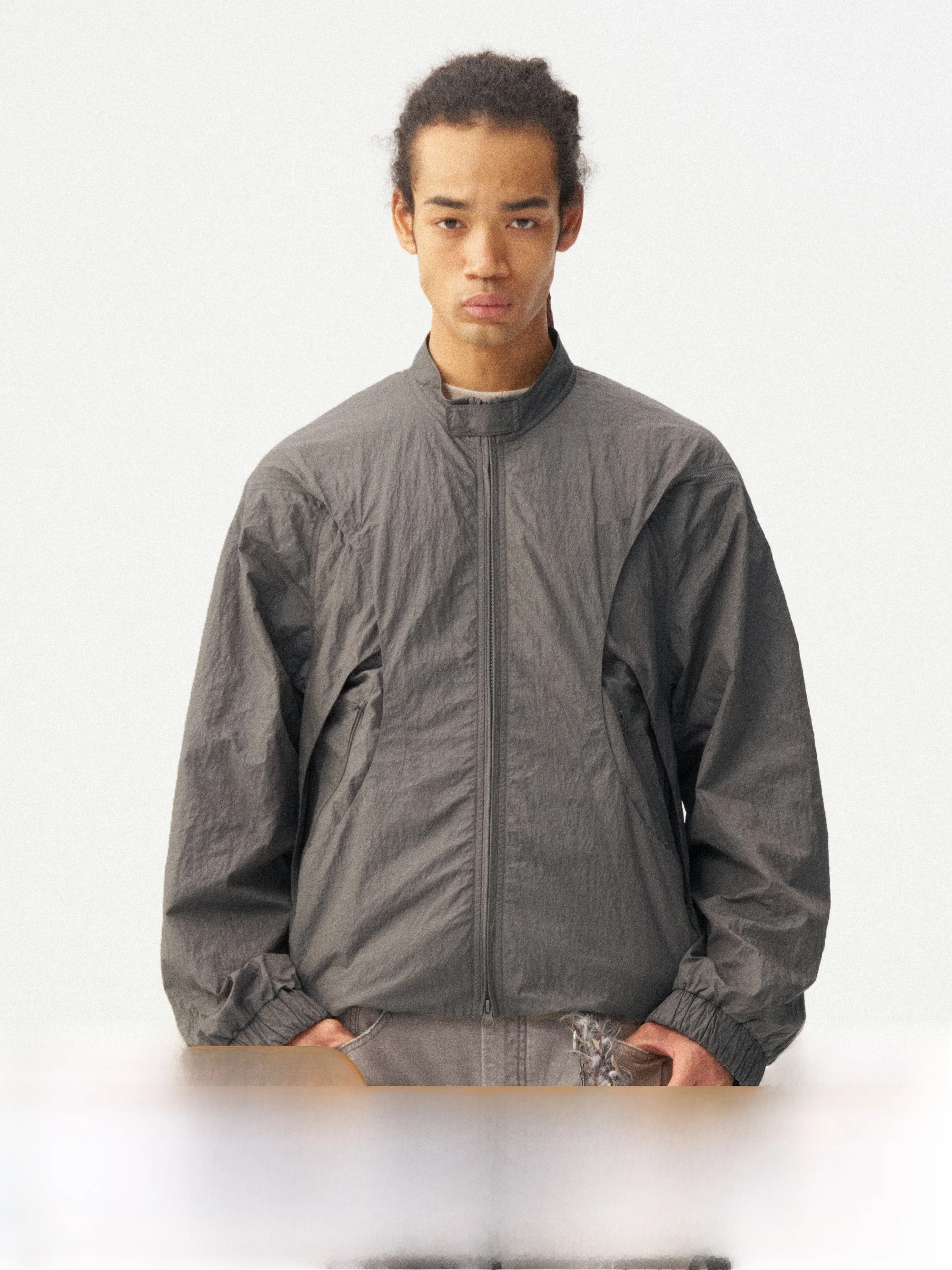 

Мужская уличная куртка Jaet Monterest Instant Mountain Wild с отражающим логотипом, спиральной структурой, воротником-стойкой и застежкой-молнией, длинная