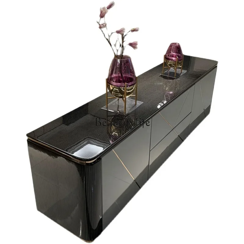 

FG11Light luxury villa TV cabinet living room solid wood furniture wall locker
