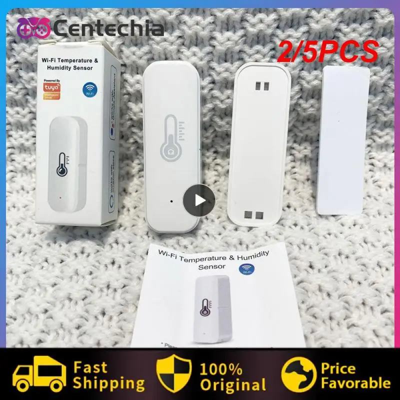 

2/5 шт. Wi-Fi надежный безопасный энергоэффективный удобный мониторинг температуры и влажности в реальном времени для умного дома