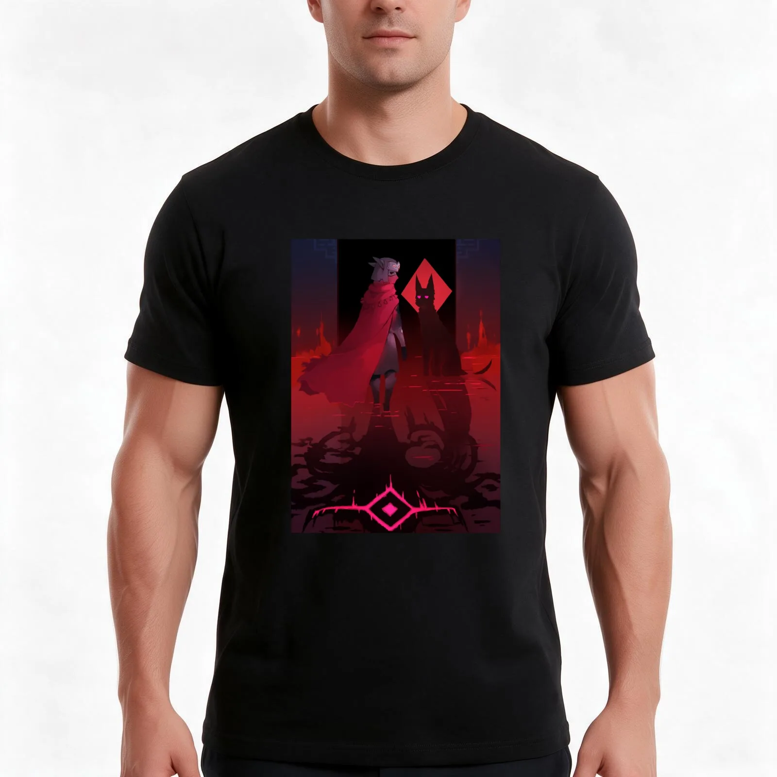 Vintage Photograp Hyper Light Drifter Christmas T-Shirt, Summer Casual Cotton Tee, Oversized Streetwear Tops, Unisex Men Women