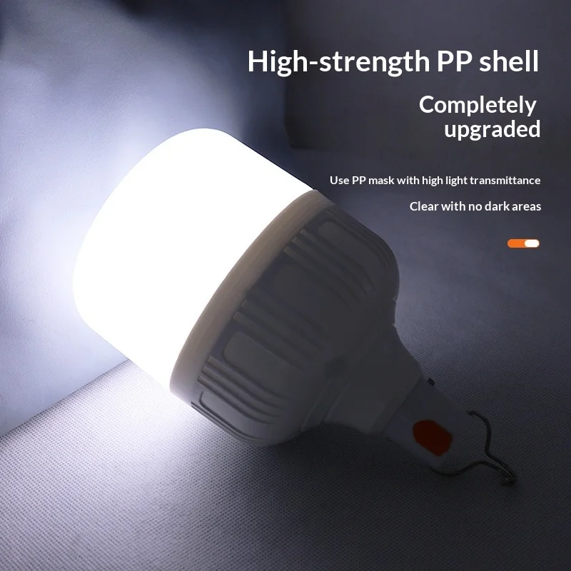 2PCS USB Rechargeable LED Bulb with Hook Portable Emergency Light for Outdoor Camping Fishing Hiking Security