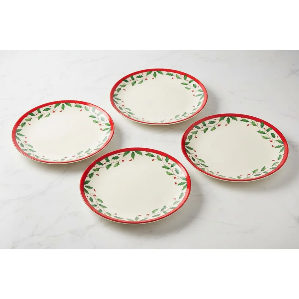 

Christmas Dinnerware Set, 6-Piece Holiday Accent Plates for Festive Hosting and Dining Decor