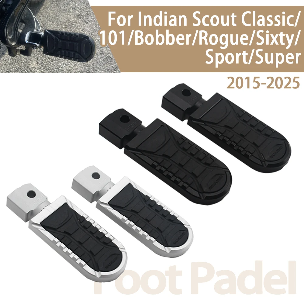 

For Indian Scout 101 Sixty Classic Bobber Twenty Rogue Front Foot Controls Foot Pegs Motorcycle Foot Rests Pedal Rider Footpegs