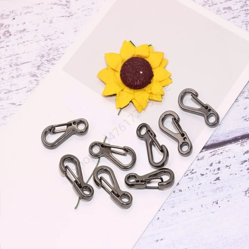 5-20Pcs Mini Carabiner Clip Metal Spring Snap Hooks Paracord Lanyard Hanging Clips Keychain Backpack Bottle Outdoor Accessories