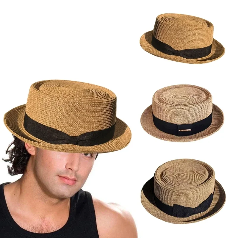 Straw Sun Hat Straw Fedora Hat Straw British Straw Panama Hat Boater Hat SunHat for Outdoor Activities