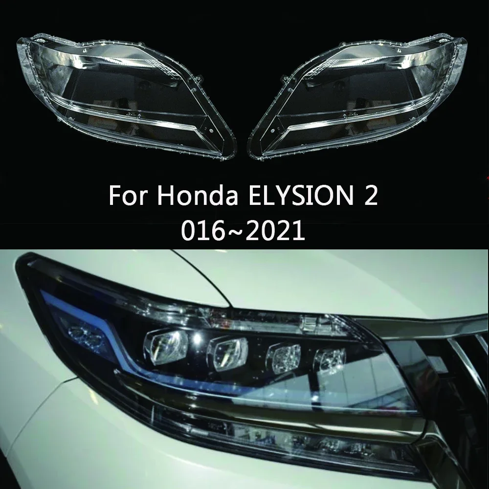 

For Honda ELYSION 2016~2021 Car Headlight Shell Lamp Shade Transparent Cover Headlight Glass Caps Headlamp Lens Cover