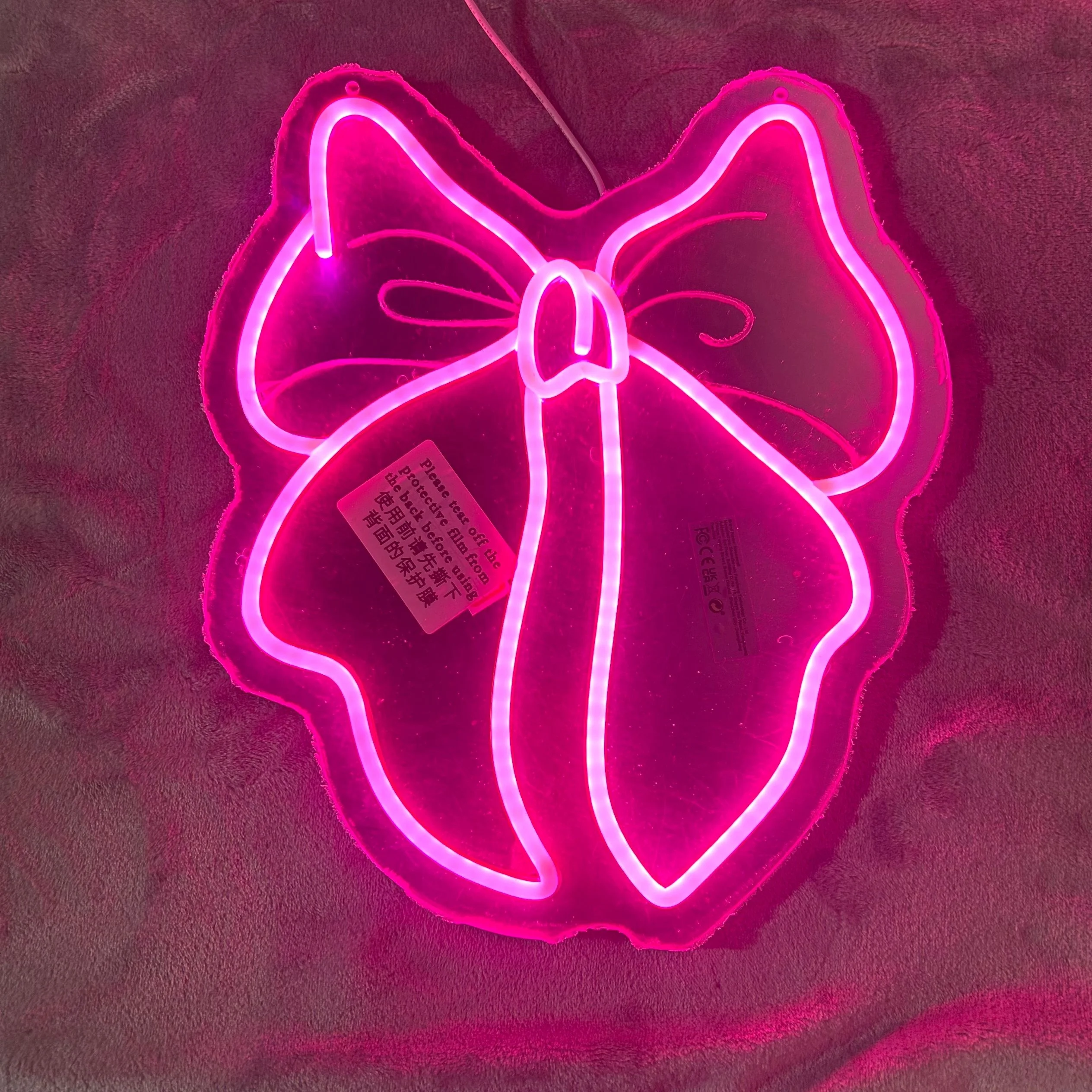 

Bow Neon Sign LED Neon Light Dimmable USB Power for Club Bar Bedroom Shop Man Cave Game Room Party Decor Best Gift for Friend