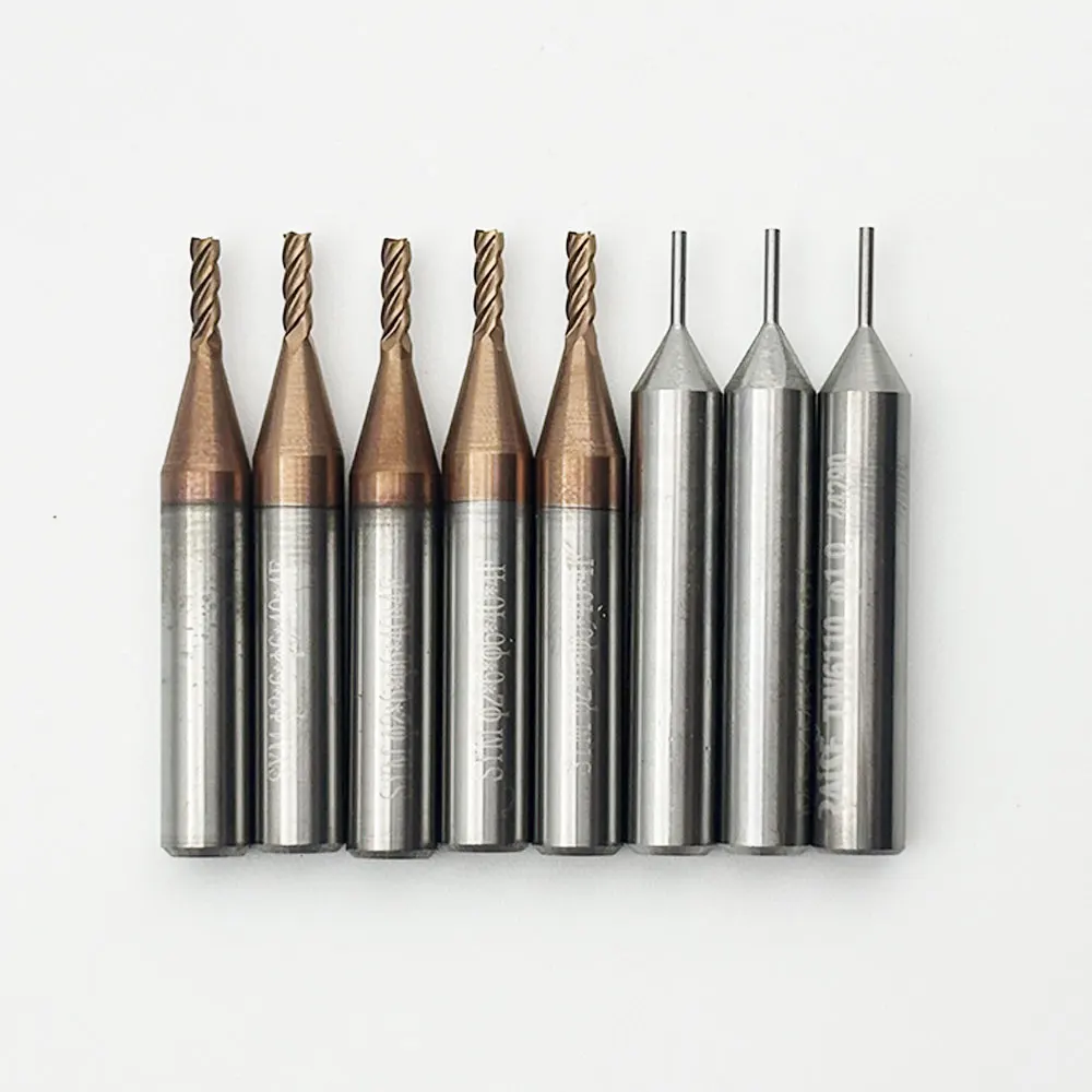 8pcs/lot for Sec E9 MIRACLE A5/A7/A9 MACHINES 2.0mm end milling cutter(2.0x6x40x4T) and 1.0mm tracer(1.0x6x40)