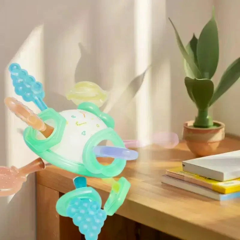 

Baby's 1-Piece Hand Grab Toy, Manhattan Silicone Teether Ball, Ideal for Early Learning & Teething Comfort.