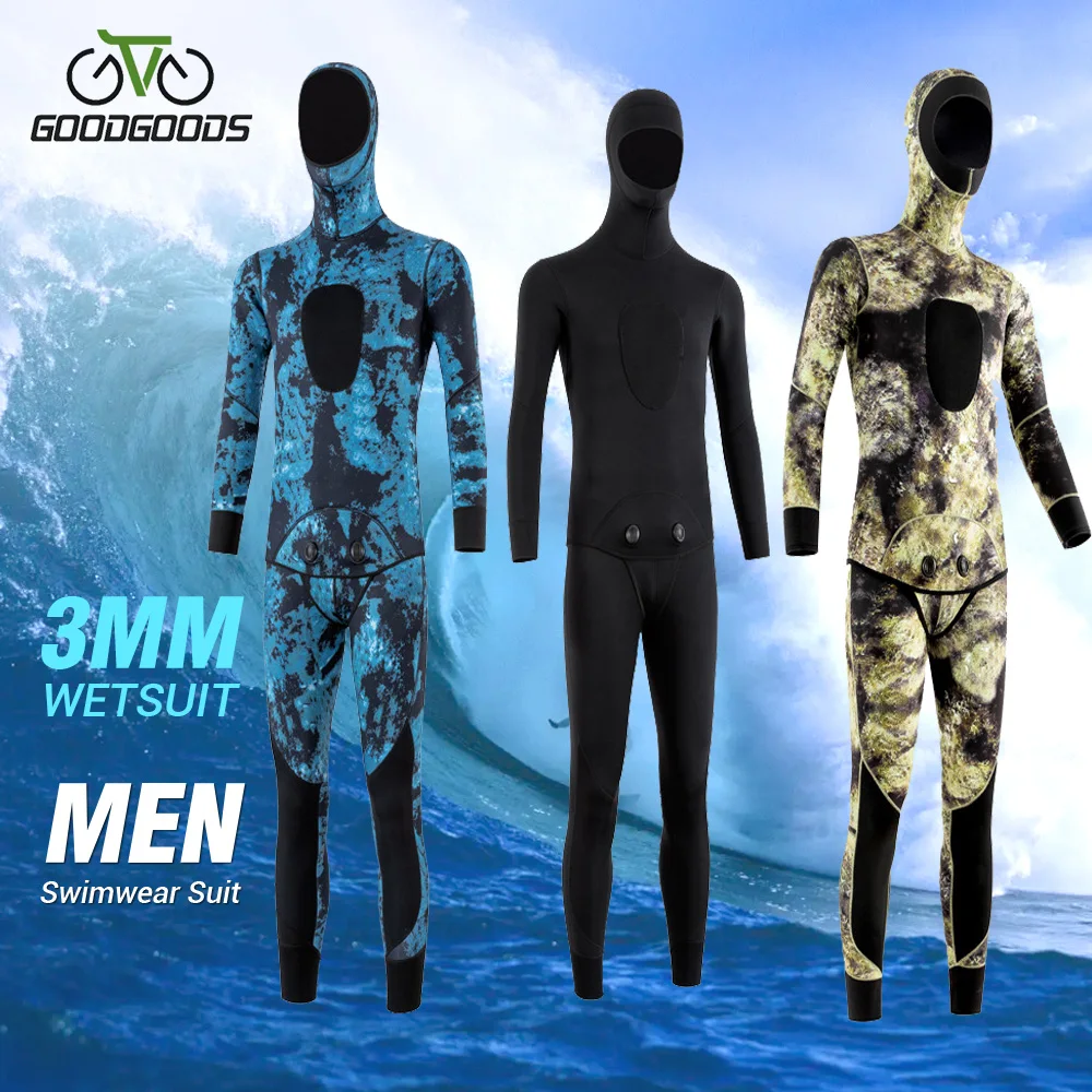 

3MM Neoprene Camo Wetsuit Men Surf Diving Suit Equipment Underwater Fishing Spearfishing Kitesurf Clothing Wet Suit Equipment