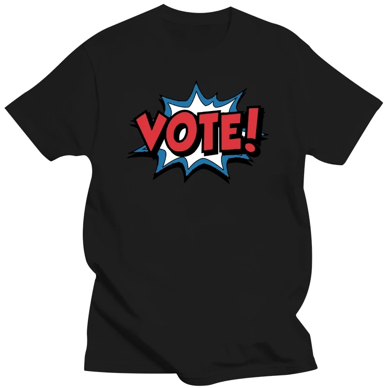 Election Comic Style VOTE! Light Blue Adult T-Shirt