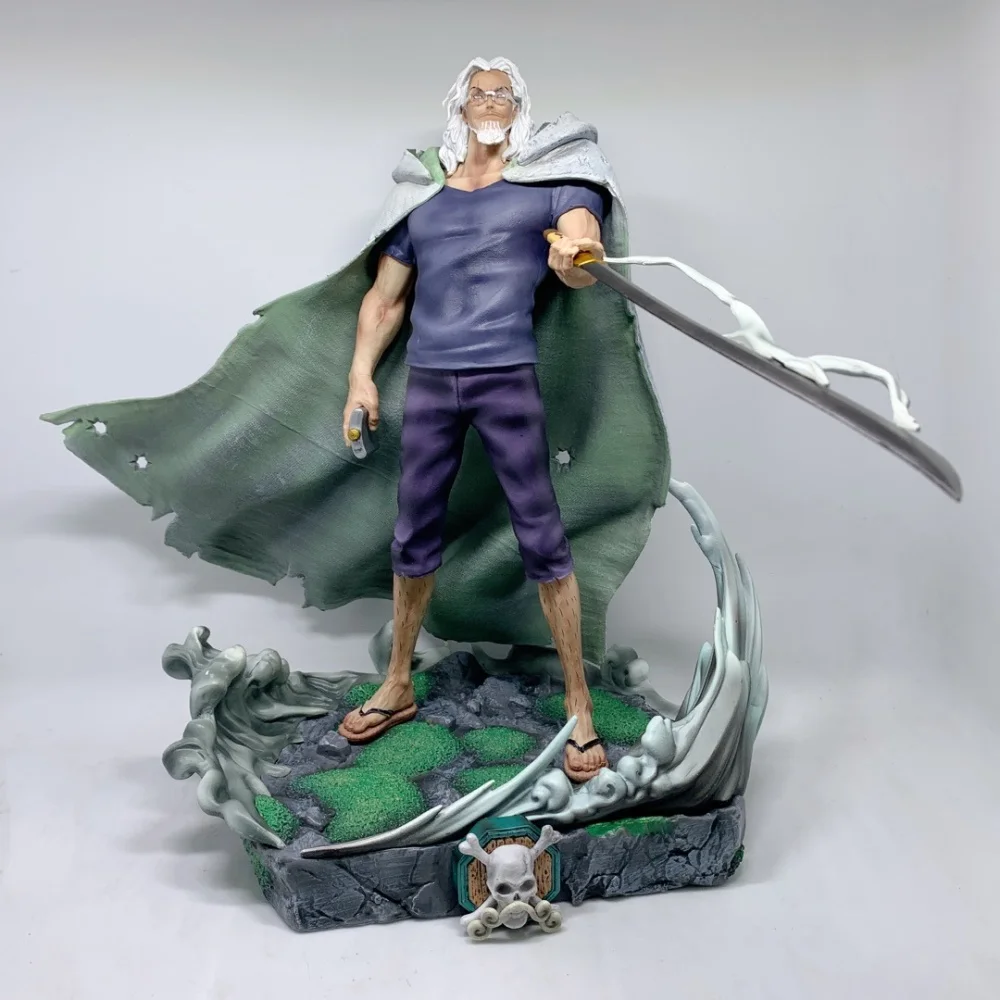 

Anime One Piece Silvers Rayleigh GK PVC Action Figure Collectible Model Doll Toy 32CM