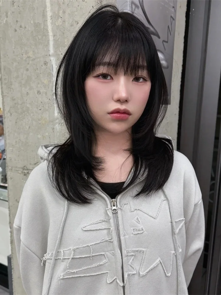 Sweat-shirt à capuche zippé pour femme, coupe ample, manches longues, en coton, vêtement d'extérieur, longueur classique, pour les trajets quotidiens