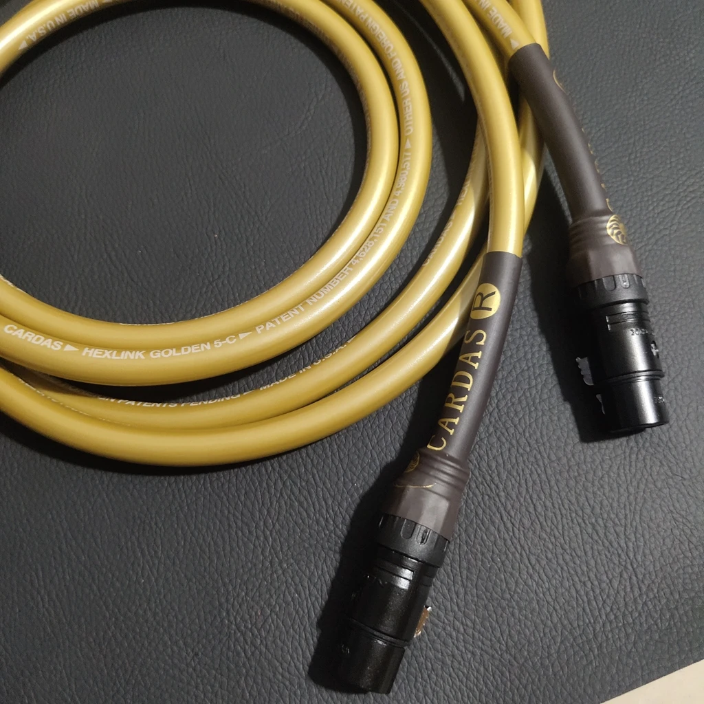 Good sound CARDAS original high quality gold version 3 pin XLR male/female balance cable HiFi amplifier CD player line 1 pair