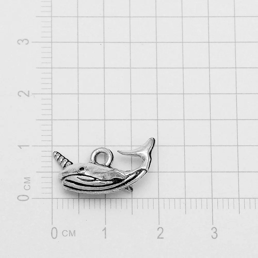 10pcs/lot--10x19mm Vintage Lovely Dolphin Whale Unicorn Charms Pendants For Diy Jewelry Making Findings Supplies  Accessories