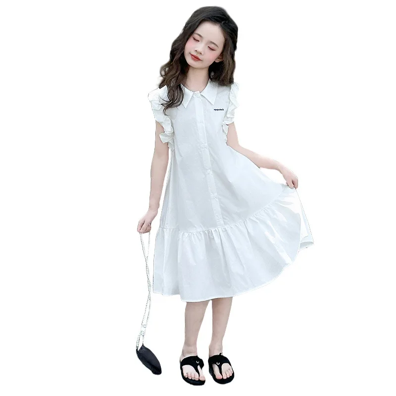 فساتين صيفية جديدة للمراهقين لعام 2025 فساتين رسمية للأميرة للأطفال تنورة بدون أكمام 4 5 6 7 8 10 11 12 13 سنة #3