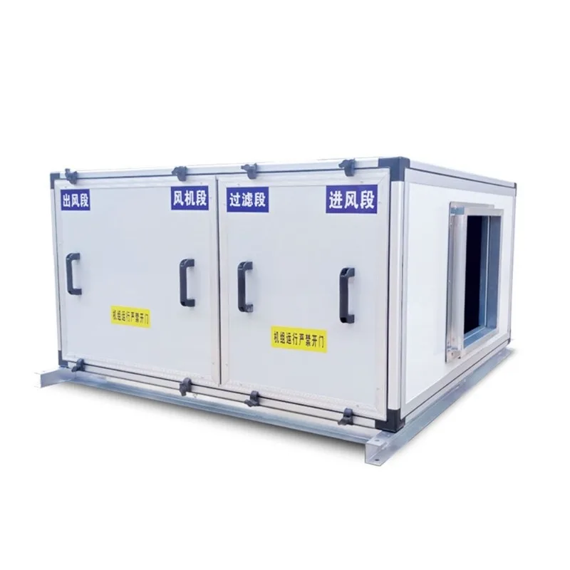 

Industrial-grade fresh air treatment unit with cooling coil and centrifugal fan