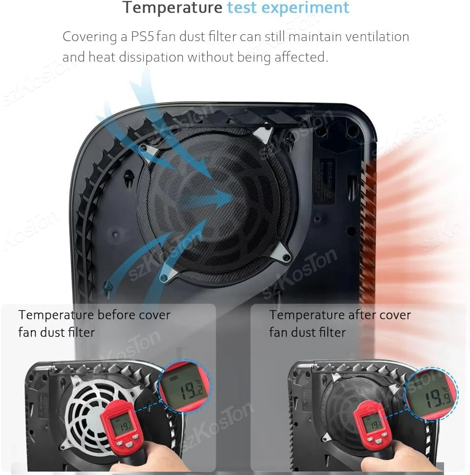 فتحات مروحة التبريد مرشح الغبار مجموعات الغبار ل PS5 سليم PS5 برو اكسسوارات لعبة وحدة التحكم سيليكون الغبار المقابس مجموعة