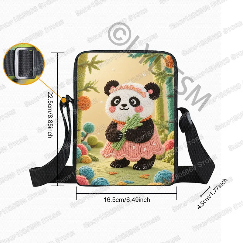 2d Flat Printed Dachshunds Penguin Panda Owl Crossbody Bags Women Fashion Handbags Teenagers Boys Girls Phone Holder Bookbag view 2