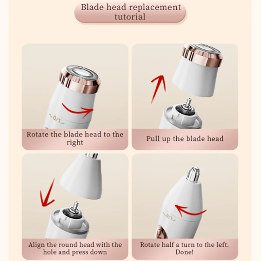 ماكينة حلاقة نسائية ثلاثة في واحد، شحن USB، شاشة LCD ذكية، جهاز إزالة الشعر تحت الإبط المنزلي، مناسبة للساقين والذراعين والوجه #4