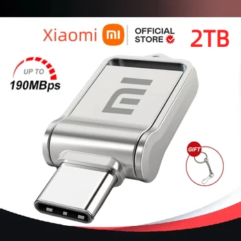 샤오미 USB 3.0 플래시 드라이브, 2TB USB C 타입 펜 드라이브, 128GB 256GB USB 메모리 스틱, 화웨이 및 안드로이드 스마트폰용 메모리 USB 