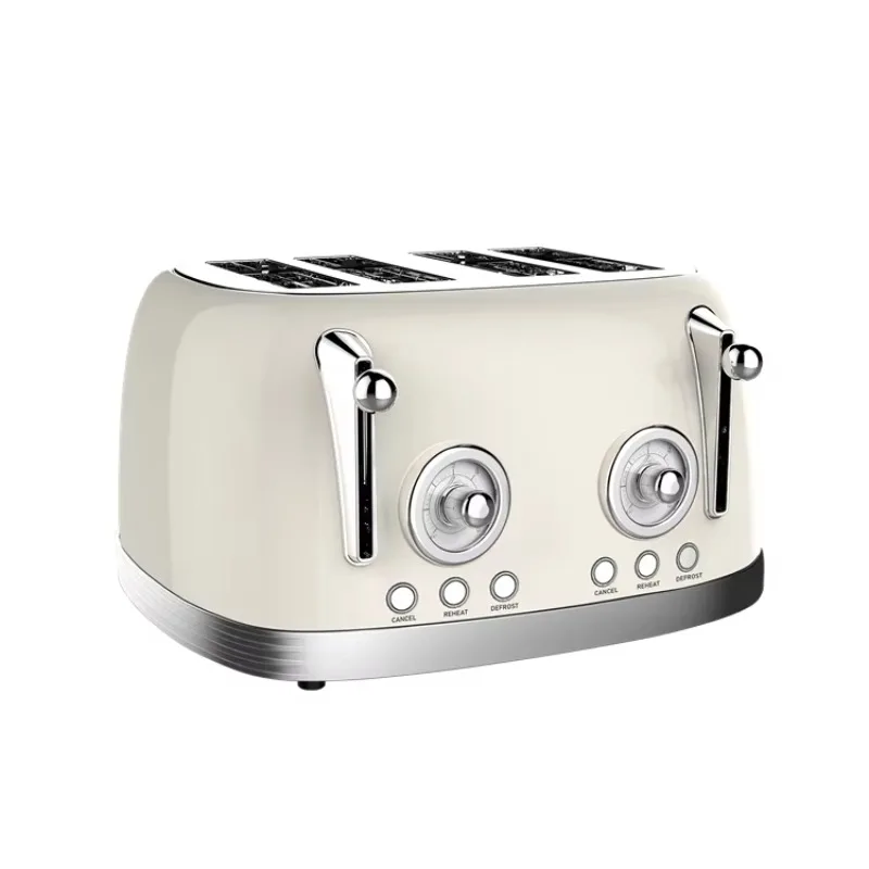 New 4-piece manual toaster with control cancel button bread toaster