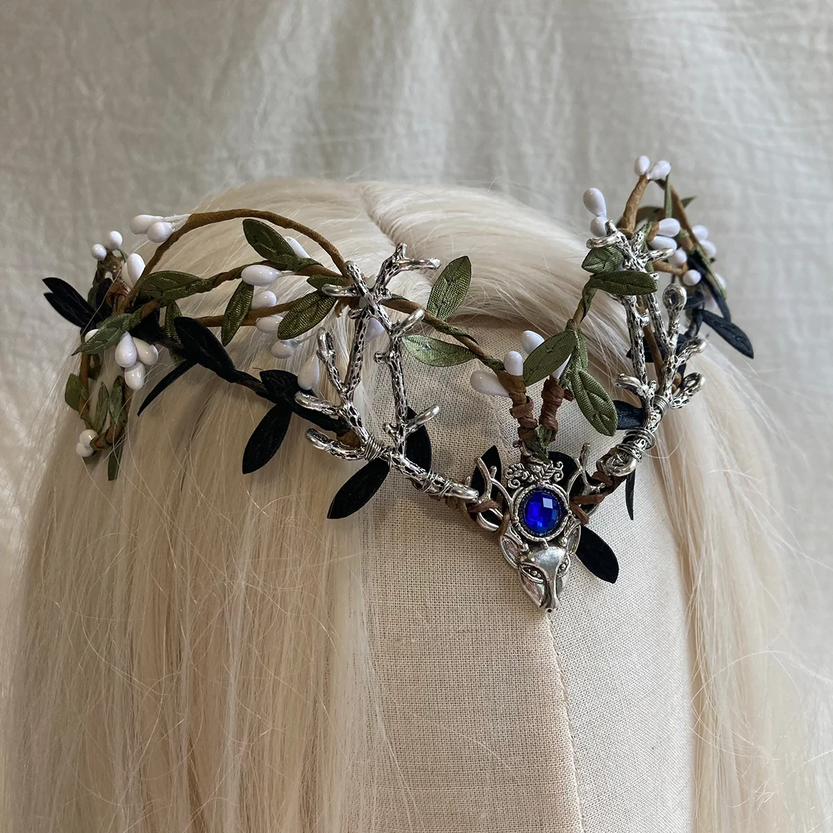 Woodland elf tiara with branches Elven wedding headpiece circlet Elvish tiara Fancy Head Dress for Renaissan Fantasy Festival