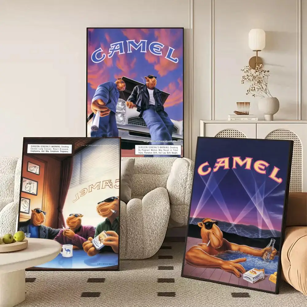 Vintage C-Camel Cigarettes Aesthetic Poster HD Art Sticky Wa