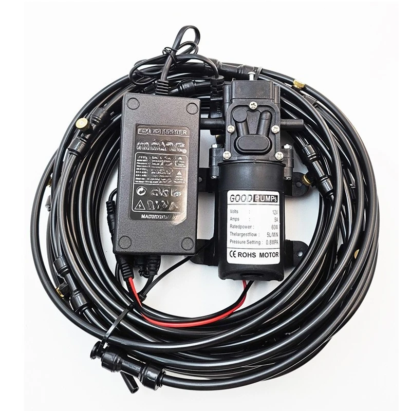 Water Pump 12v Spray Set, Cooling, Humidification and Dust Removal, Atomizing Dust Removal Nozzle, Garden Irrigation