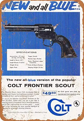  1958 Colt Frontier Scout Vintage Look Metal Sign 8x12 in