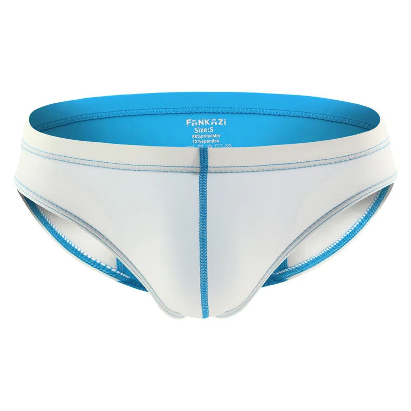 Men's Bulge Briefs Personalized Color Block U-Convex Comfortable Low-Rise High Elasticity Underwear Casual Daily Wear Underpants