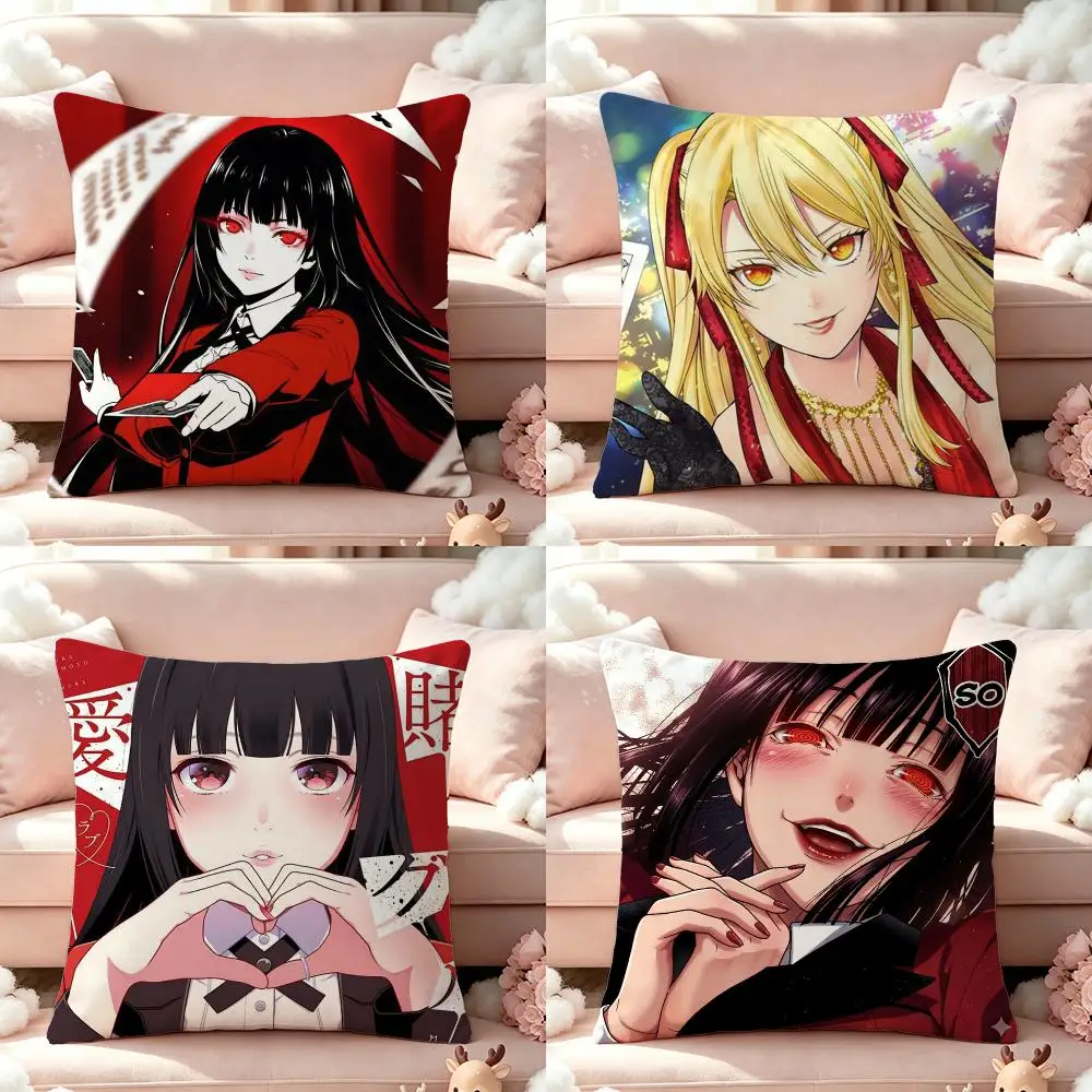 Kakegurui Compulsive GamblerS Cushion Cover Pillow Short Plush Pillow Cute Simple Style For Living Room Bedroom Birthday Gift