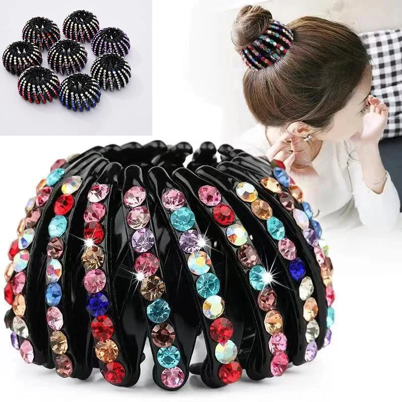 Hair Clips Women Ponytail Hair Rings Clips Bird Nest Shaped Hair Hairpin Simple Magic Lazy Braider Tool Women Hair Accessories