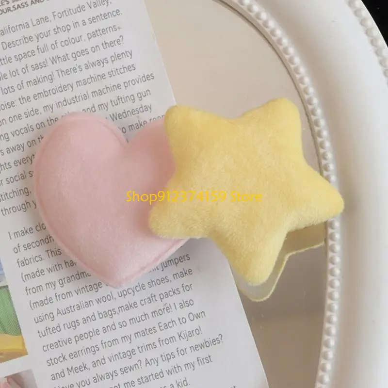 G5AE Plush Star Heart Hair Clip: Sweet Toddler Accessory