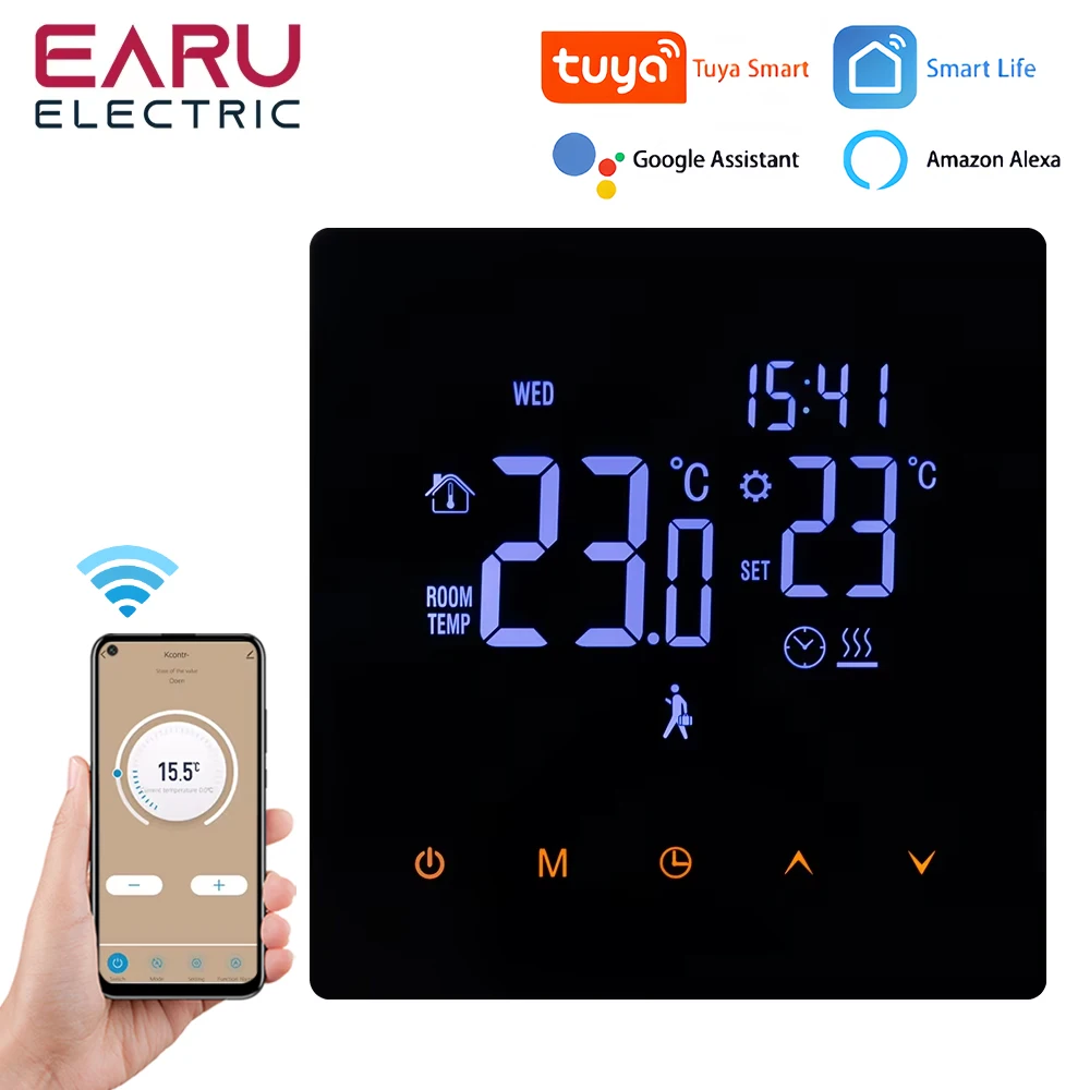 TUYA APP ME81 WiFi Smart Thermostat Floor Heating TRV Water Gas Boiler Temperature Voice Remote Controller for Google Home Alexa