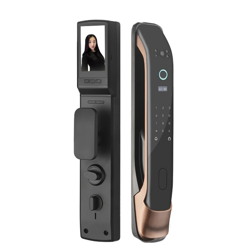 

EGFirtor Wifi Smart Camera Door Lock APP Remotely Keyless Entry Keypad Lock Biometric Fingerprint Password IC Card Unlock