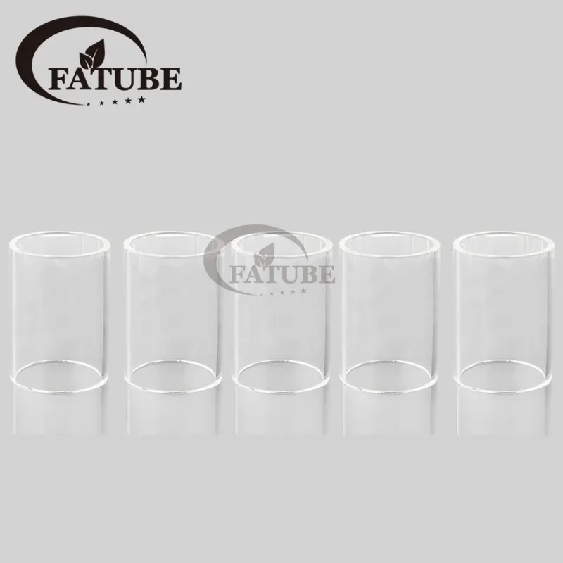FATUBE 5PCS Clear Straight GLASS TUBE Outer Diameter OD24mm Pipes