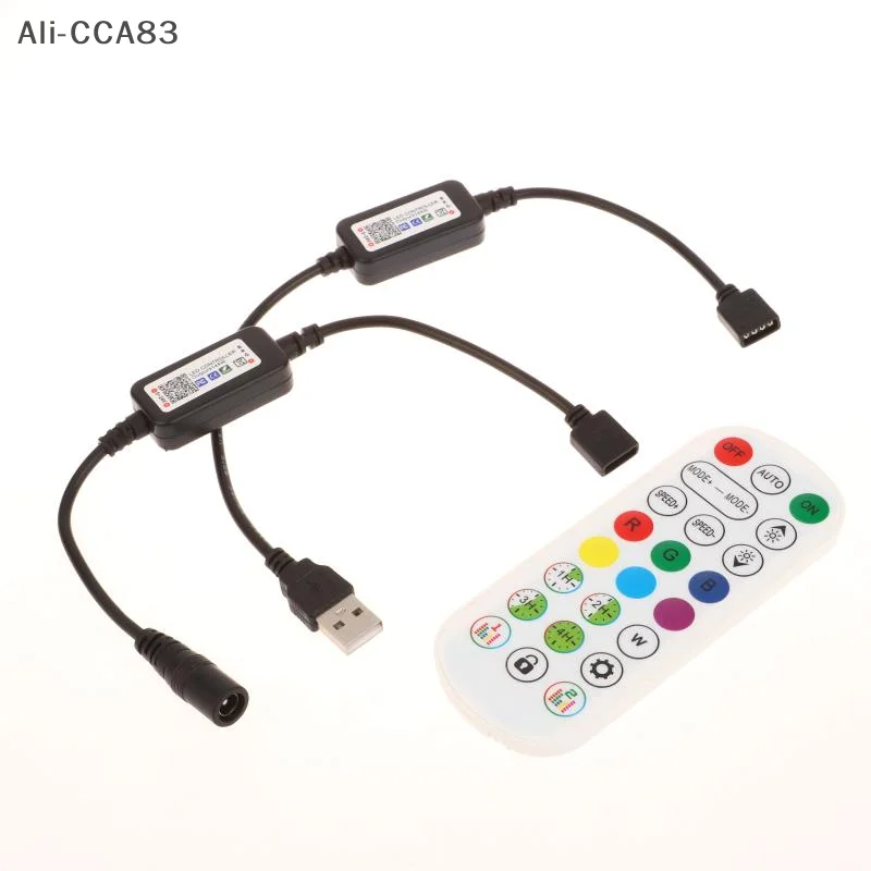 

1 Set RGB Colorful LED Light Strip Connector For APP Control DC USB 5V-24V Music Colorful Tape Light Mini Bluetooth Controller