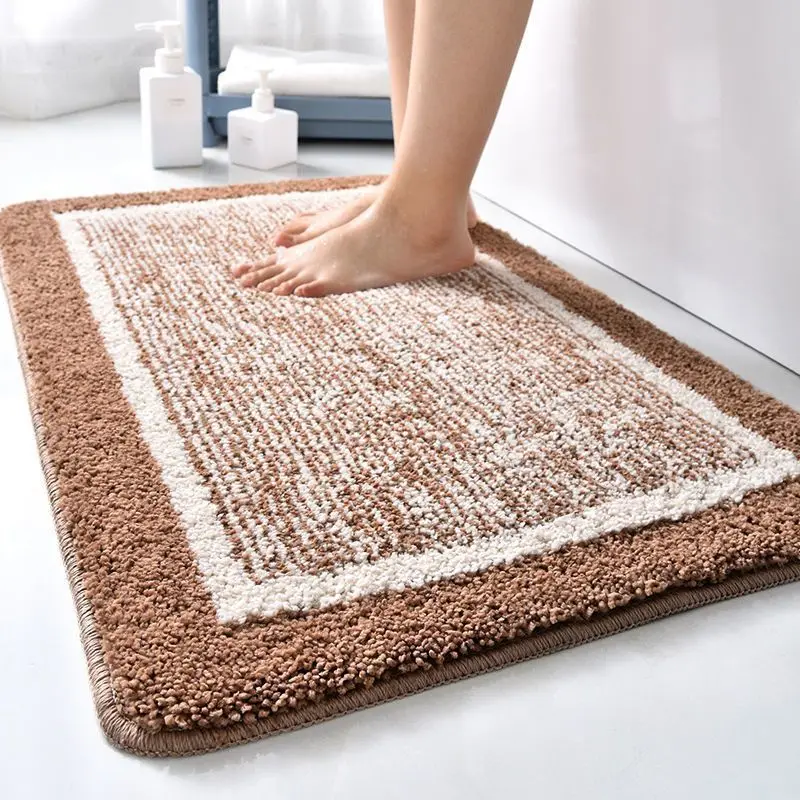 Bathroom Rug Super Soft Absorbent Microfiber Non-Slip Machine Washable Quick Drying Suitable for Bathroom Floors Tubs Showers