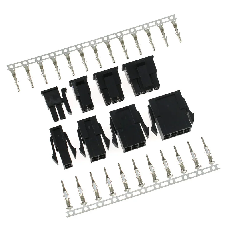 10Sets 2-12Pin Mini 5557 Connector Kit, MX3.0 3.0mm Pitch Male 43025 Housing + Female Micro-fit Terminals