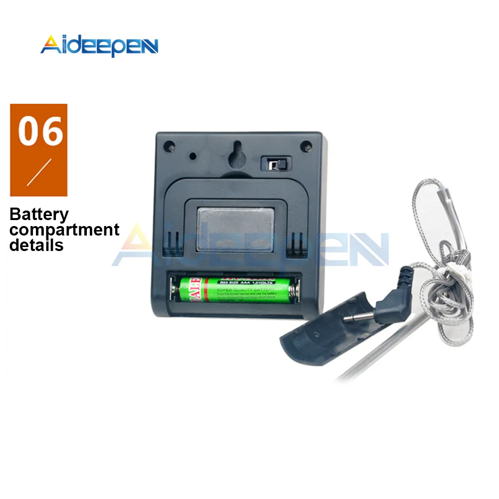 TP700 Mini-Küchenthermometer, digitales Kochthermometer für Fleisch, Lebensmittel, Ofen, Grill, mit Timer-Funktion und Edelstahlsonde – Detail 12
