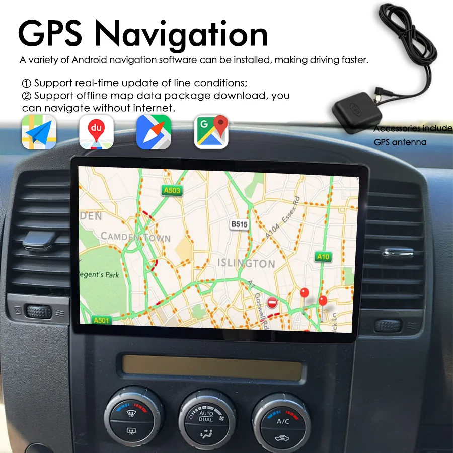 128GB Radio 2Din Car Multimedia Video Player For Nissan Navara STX 2010-14 Android 13 CarPlay Navigation GPS Touch Screen Stereo