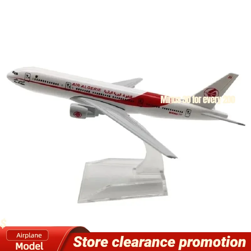 Hot Sale 16CM Boeing B777-200 Model Air Algeria Airlines Base Alloy Metal Aircraft Plane Airliner Display Adult Collection