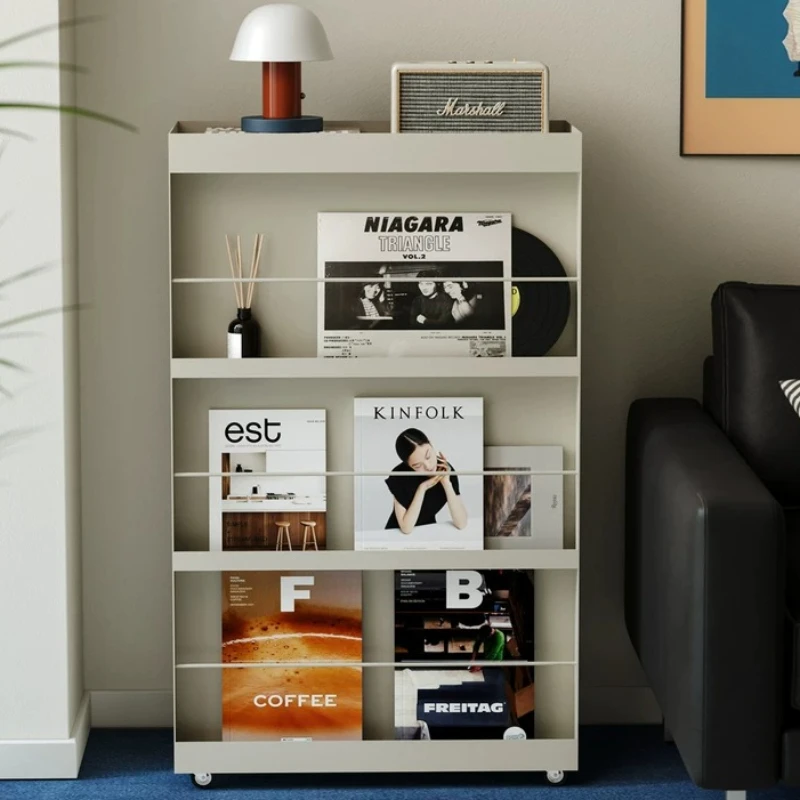 Wheels Metal Bookcases Library Multi-purpose Display Stand Luxury Multifunction Bookshelf Corner Meuble Rangement Furnitures