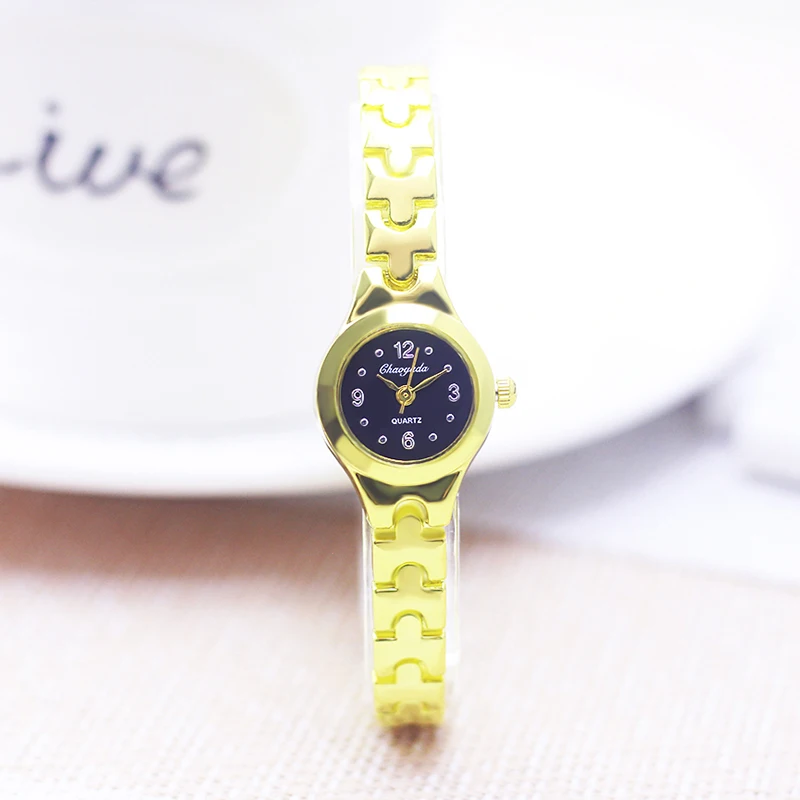 2024 summer women's ladies girls thin beauty romantic gold Bracelet wristwatches mother girlfriend fashion quartz digital watch