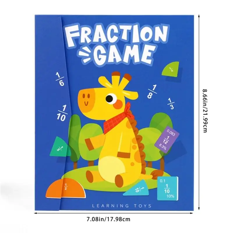 D08B Gạch phân số từ tính Vòng tròn và dải Trình diễn phân số Bộ công cụ giáo dục toán học cho giáo viên học sinh