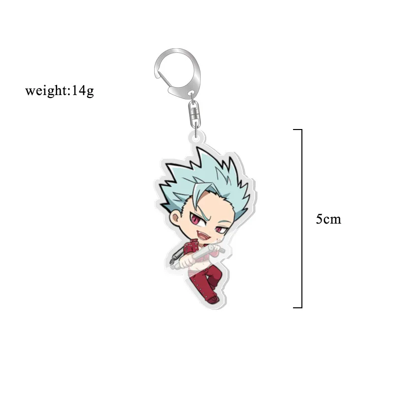 Meliodas Elizabeth Liones Diane Ban Harlequin Gowther Merlin Escanor Popular Anime Peripheral Acrylic Keychain Backpack Pendant - view 5