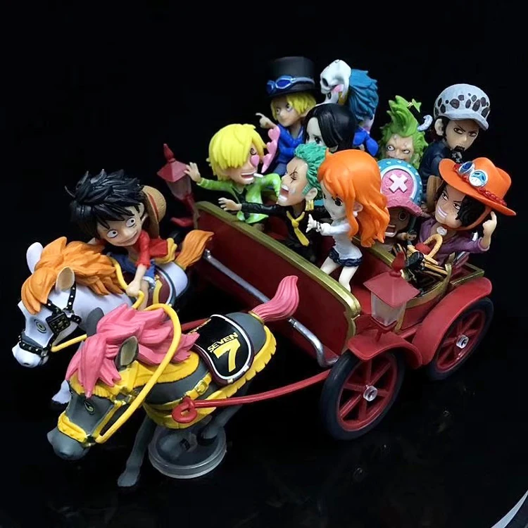 Onepiece WCF Carp 20th Anniversary Carriage 6 Running Road Flying White Clothes Set Handmade Model Decoration